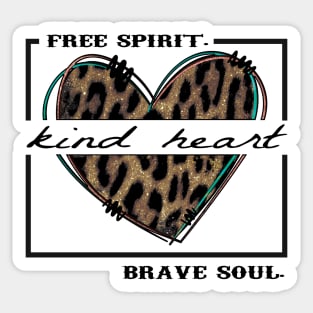 Kind Heart leopard Sticker